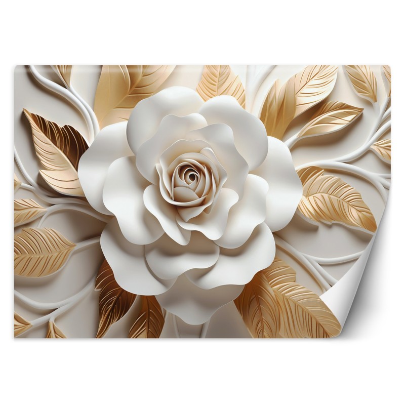 Stilvolle Fototapete - Goldene Lotusblume | Feeby