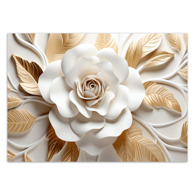 Stilvolle Fototapete - Goldene Lotusblume | Feeby