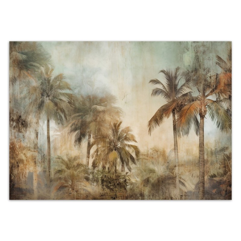 Fototapete - Tropischer Dschungel in Sepia | Feeby