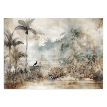 Fototapeta do sypialni - Tropikalne palmy i rośliny vintage | FEEBY