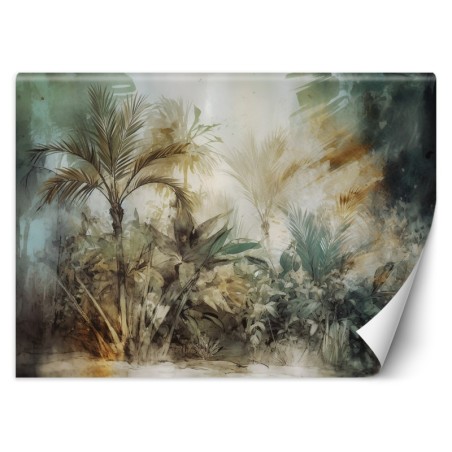 Fototapete - Palmen in einem Regenwald | Feeby