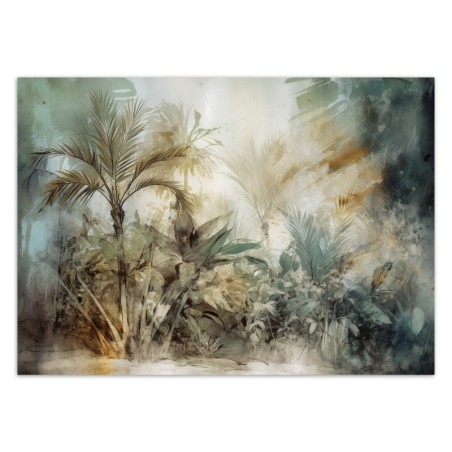 Nowoczesna fototapeta - Palmy w deszczowym lesie | FEEBY