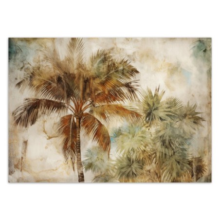 Fototapete - Tropische Palmen in Sepia | Feeby
