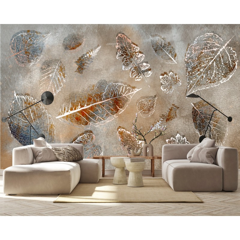 Modische Fototapete - Herbstblätter vintage | Feeby
