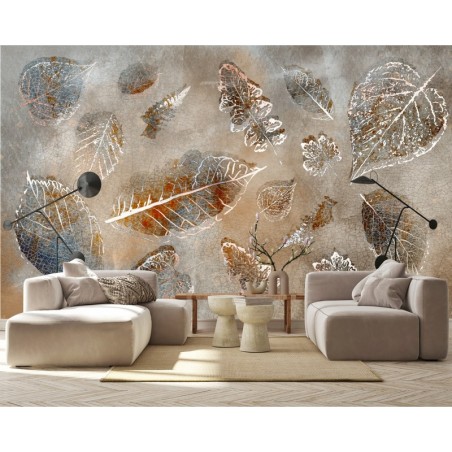 Modische Fototapete - Herbstblätter vintage | Feeby