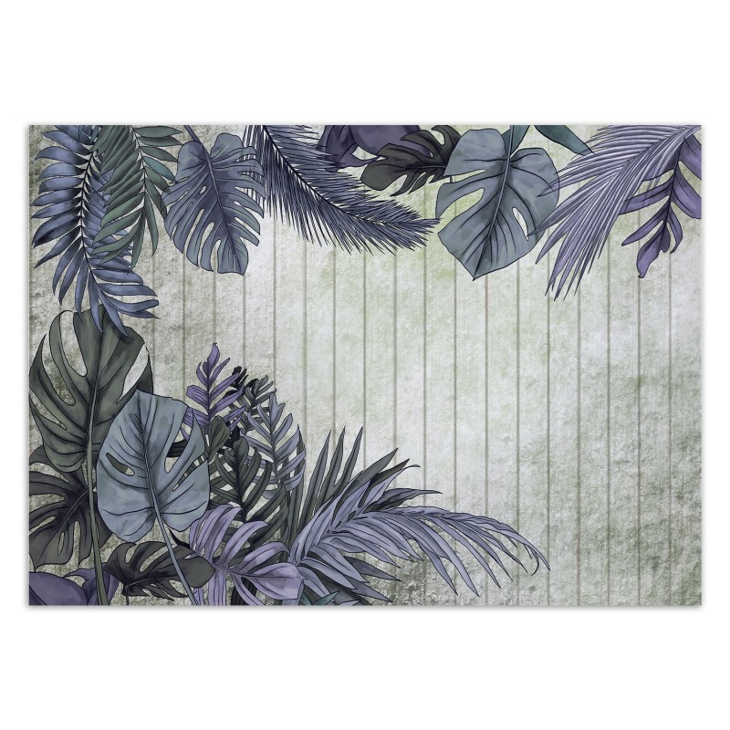 Fototapete - Exotische Blätter im Vintage-Stil | Feeby