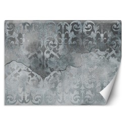 Fototapete - Silbernes Vintage-Ornament | Feeby