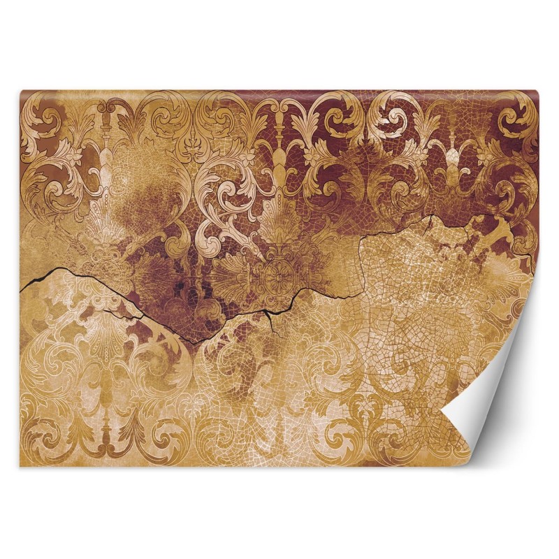 Modische Fototapete - Goldenes Vintage-Ornament | Feeby