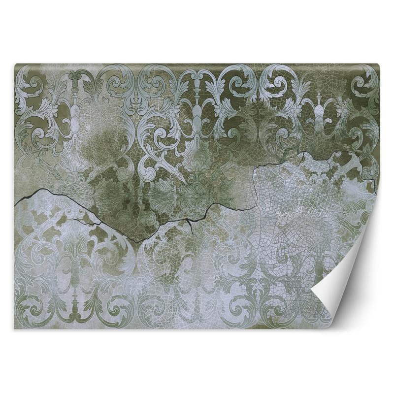 Fototapeta na ścianę - Zielony ornament retro | FEEBY