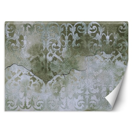 Fototapete - Grünes Ornament im Vintage-Stil | Feeby