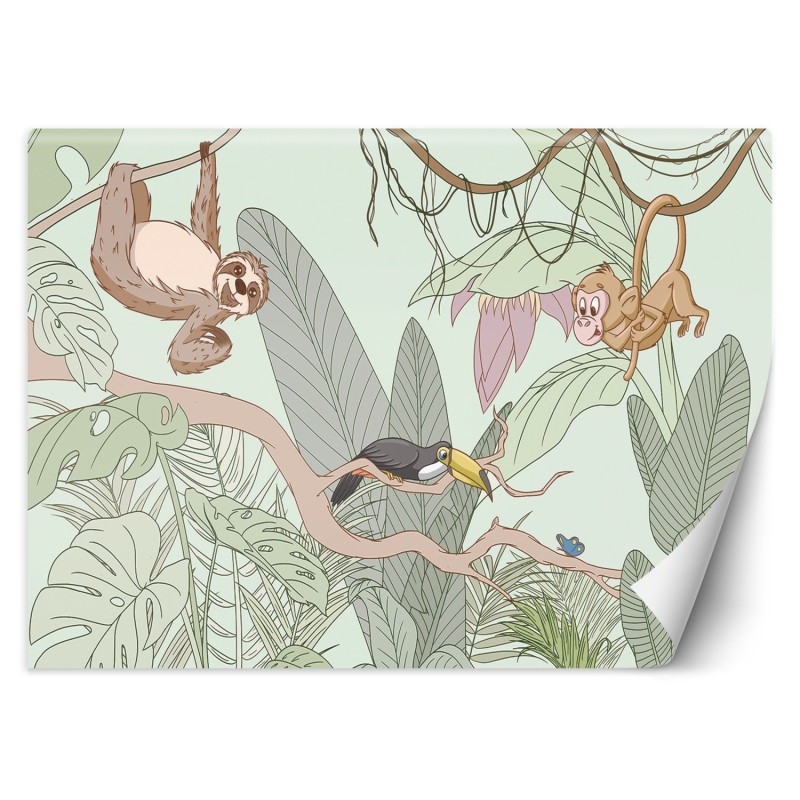 Fototapete - Tropische Dschungeltiere | Feeby