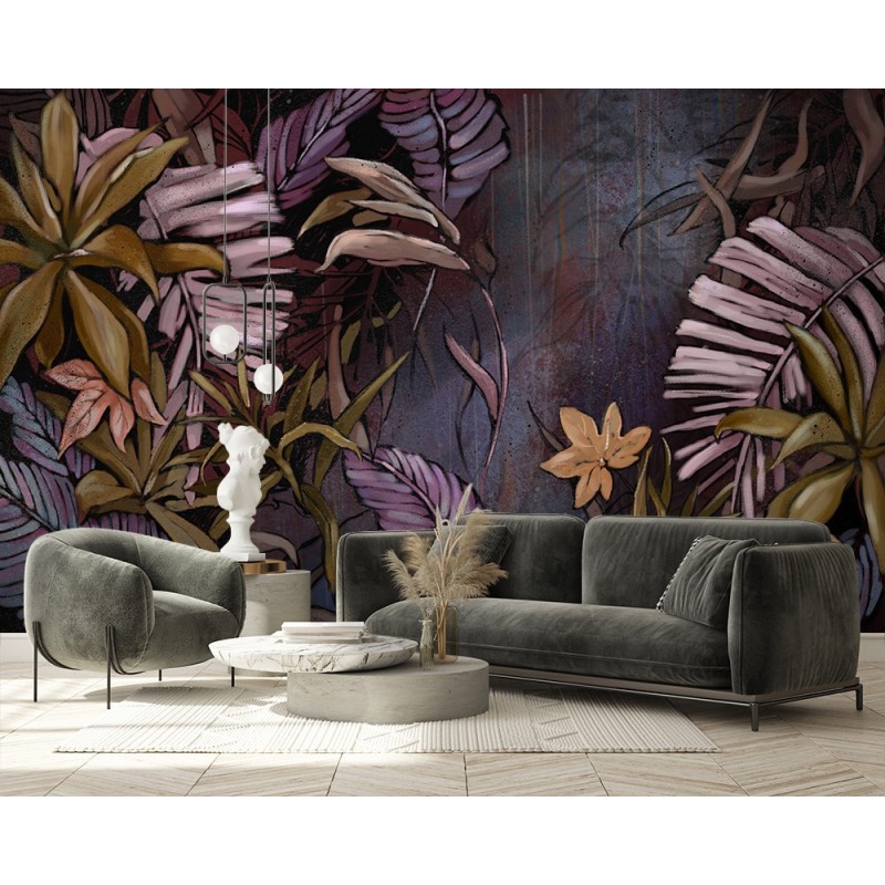 Fototapeta do sypialni - Liście w dżungli  | FEEBY