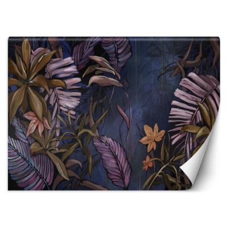 Fototapete - Exotische Dschungelblätter gemalt | Feeby