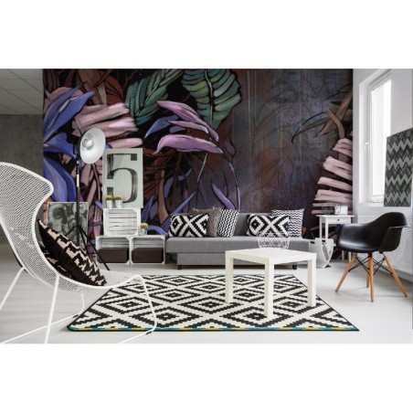 Fototapete - Bemalte exotische Dschungelblätter | Feeby