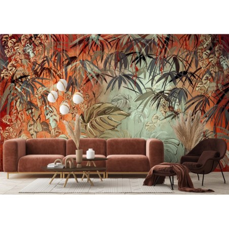 Nowoczesna fototapeta - Tropikalne liście w dżungli  | FEEBY
