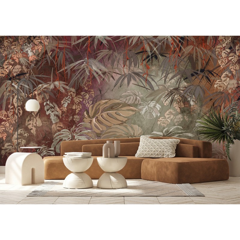 Fototapeta do sypialni - Tropikalne liście w dżungli  | FEEBY