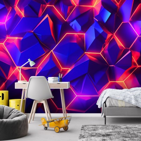 Modische Fototapete - Neon abstrakte Textur | Feeby