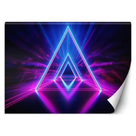 Stilvolle Fototapete - Neon Tunnel abstrakt | Feeby