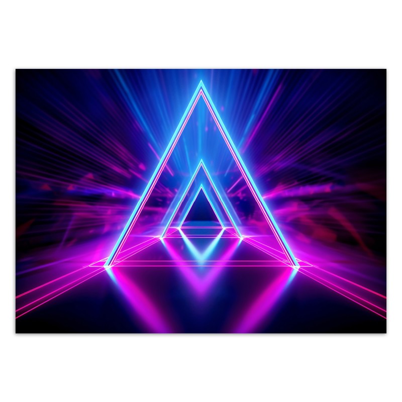 Stilvolle Fototapete - Neon Tunnel abstrakt | Feeby