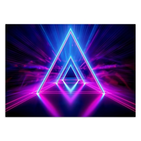 Stilvolle Fototapete - Neon Tunnel abstrakt | Feeby