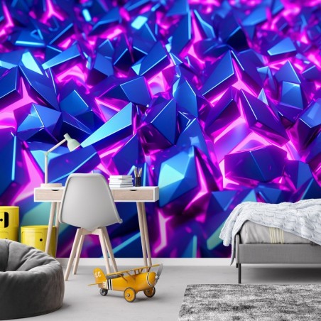 Fototapeta na ścianę - Neonowe kryształy 3D | FEEBY