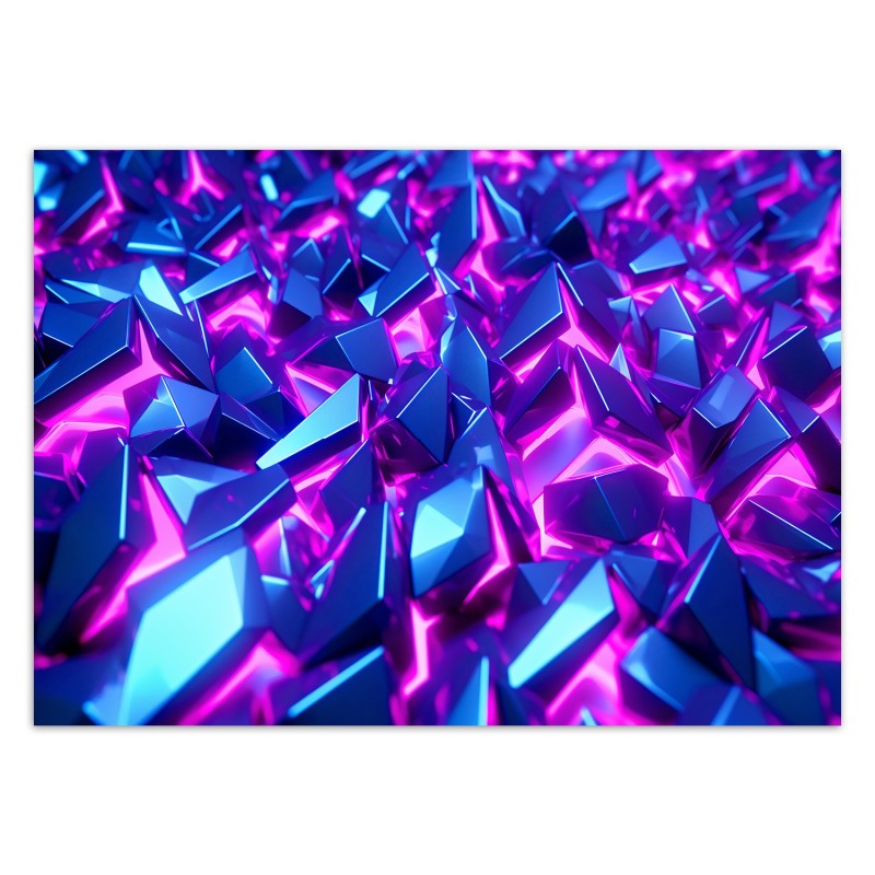 Fototapeta na ścianę - Neonowe kryształy 3D | FEEBY