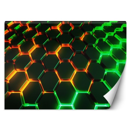 Fototapete - Neon Formen 3D Abstraktion | Feeby