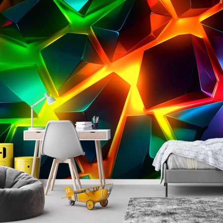 Fototapete - Bunte 3D-Abstraktion | Feeby