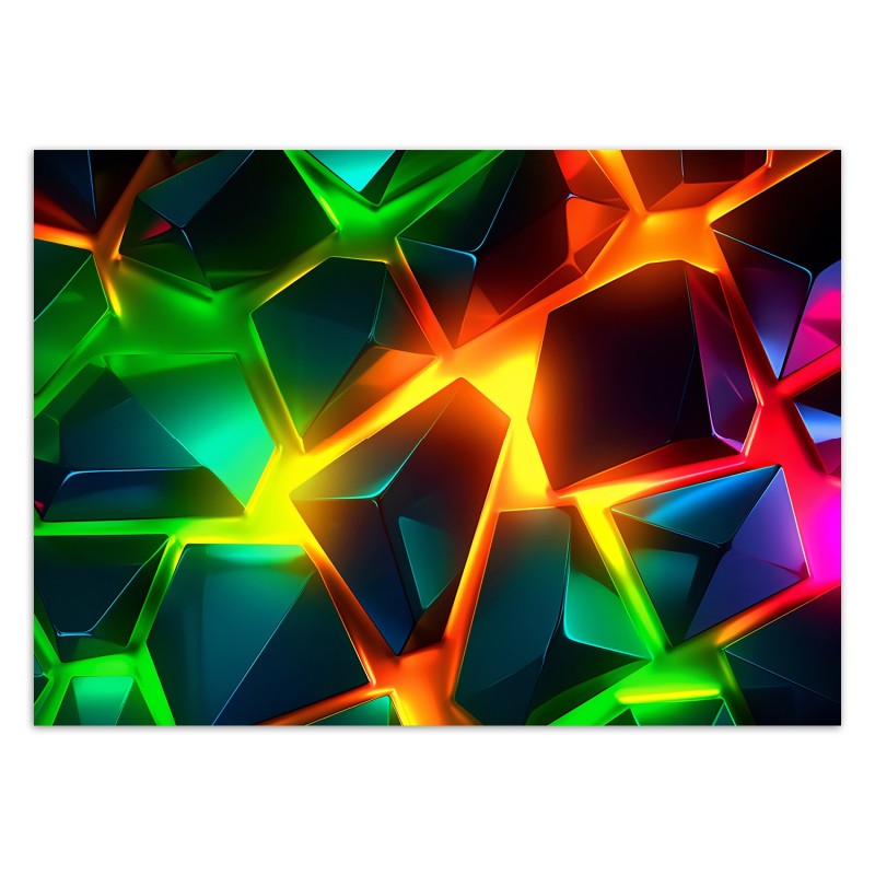 Nowoczesna fototapeta na ścianę - Kolorowa abstrakcja 3D | FEEBY