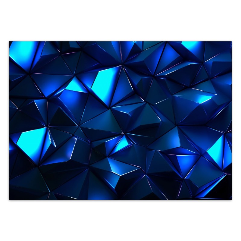 Fototapete - Blaue 3D-Abstraktion | Feeby