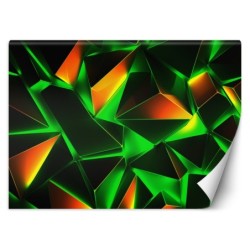 Fototapete - Grüne geometrische Abstraktion 3D | Feeby