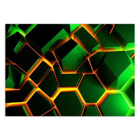 Nowoczesna fototapeta na ścianę - Neonowa tekstura 3D | FEEBY