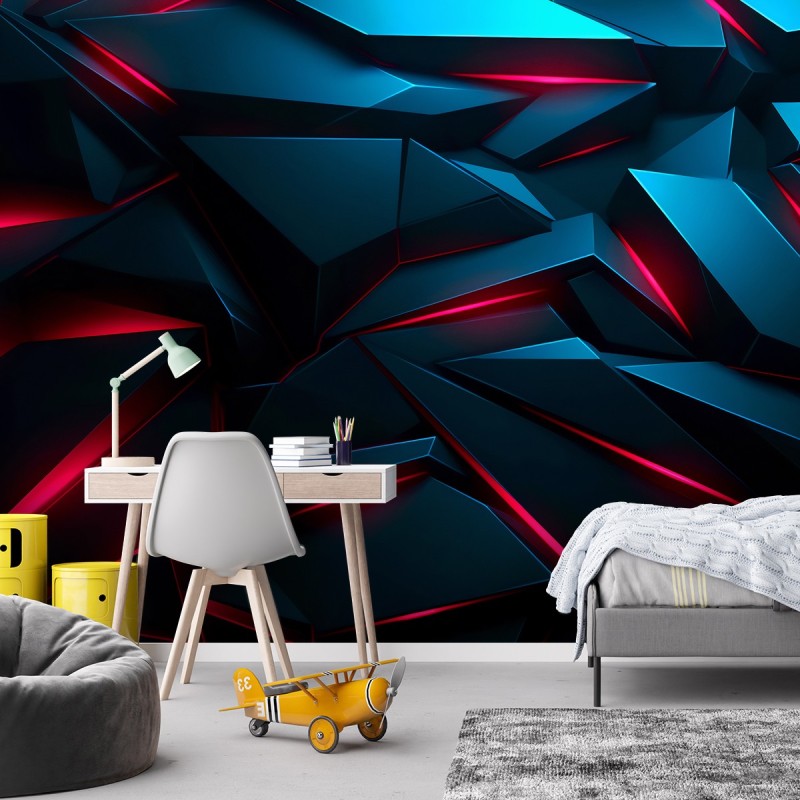 Fototapete - Abstrakte Textur 3D Formen | Feeby