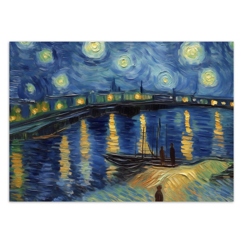Fototapeta reprodukcje artystów - Gwiaździsta noc nad Rodanem - V. van Gogh | FEEBY