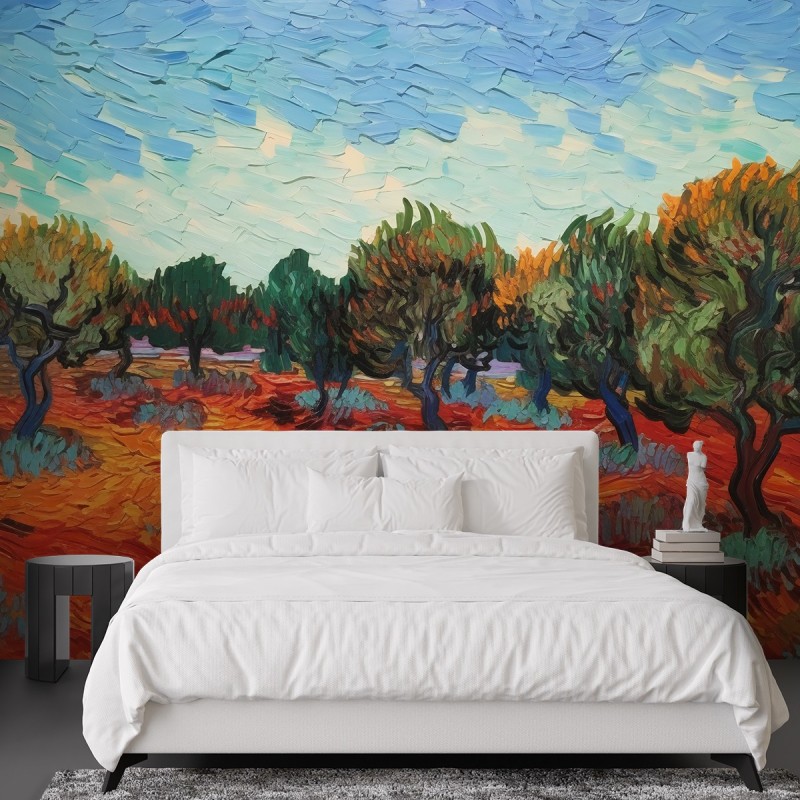 Stilvolle Fototapete - Olivenbäume - V. van Gogh | Feeby
