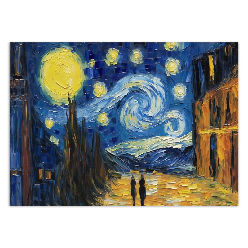 Fototapete - Sternenklare Nacht - V. van Gogh | Feeby
