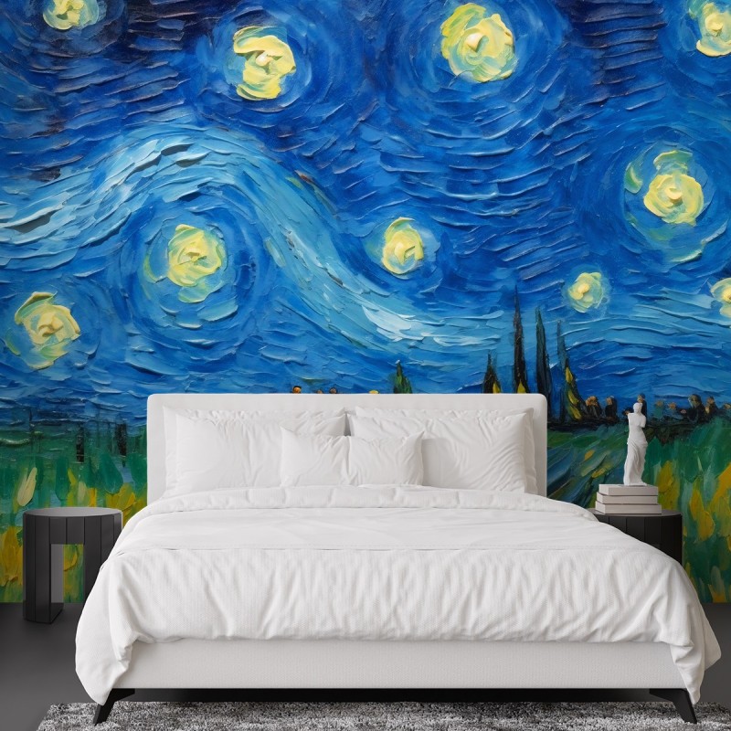 Fototapeta reprodukcje artystów - Gwiaździsta noc - V. van Gogh | FEEBY