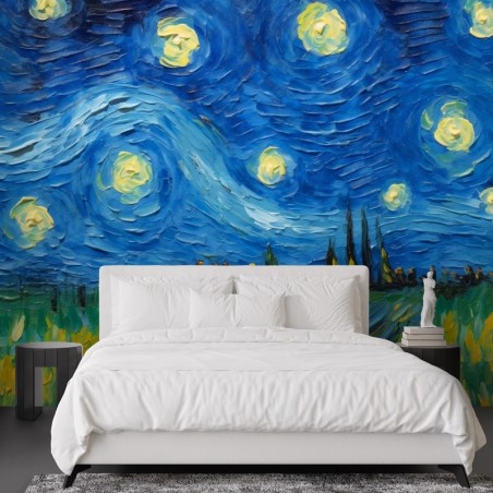 Fototapeta reprodukcje artystów - Gwiaździsta noc - V. van Gogh | FEEBY