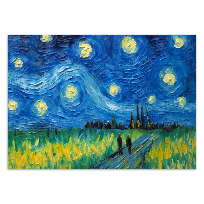 Fototapeta reprodukcje artystów - Gwiaździsta noc - V. van Gogh | FEEBY