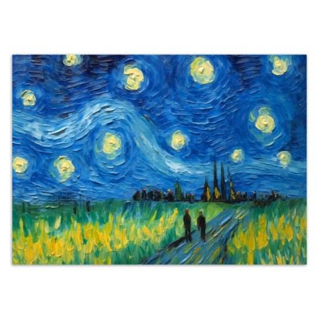 Fototapeta reprodukcje artystów - Gwiaździsta noc - V. van Gogh | FEEBY