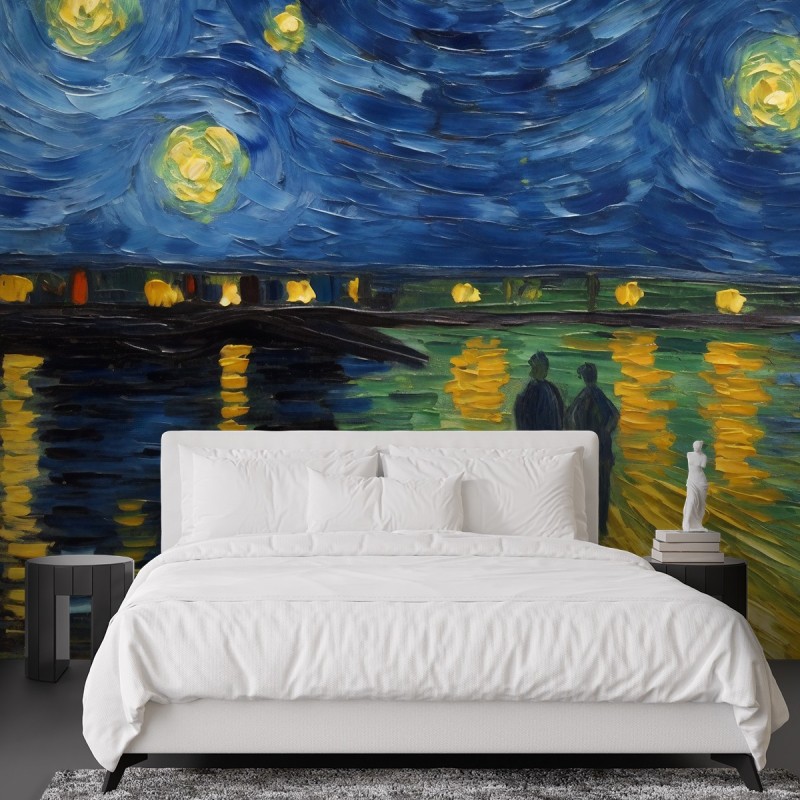 Fototapeta na ścianę - Gwiaździsta noc nad Rodanem - V. van Gogh | FEEBY