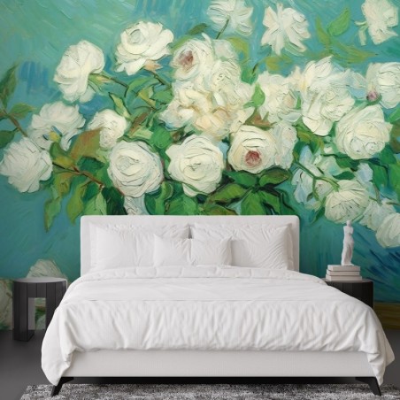 Fototapeta do salonu - Martwa natura wazon z różami - V. van Gogh | FEEBY