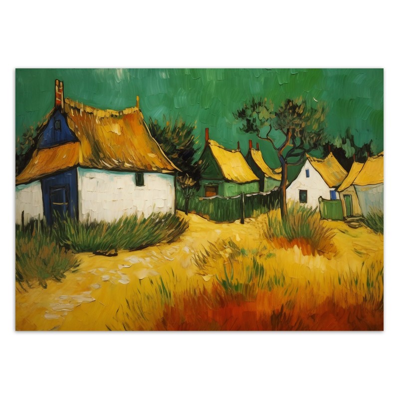 Fototapeta na ścianę - Chaty kryte strzechą - V. van Gogh | FEEBY