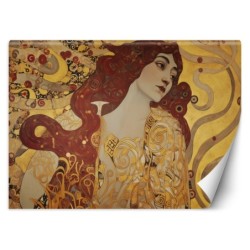 Fototapete - Frau mit langem Haar - G. Klimt | Feeby