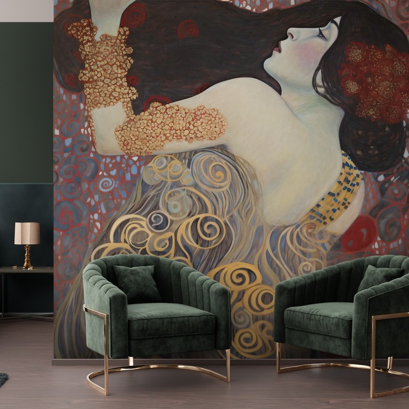 Fototapete - Abstraktion mit Frau - G. Klimt | Feeby