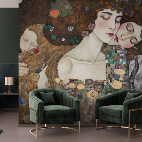 Fototapete - Kuss einer Frau - G. Klimt | Feeby