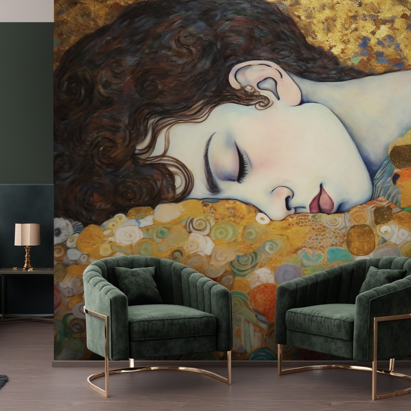 Fototapeta do salonu - Portret śpiącej kobiety - G. Klimt | FEEBY