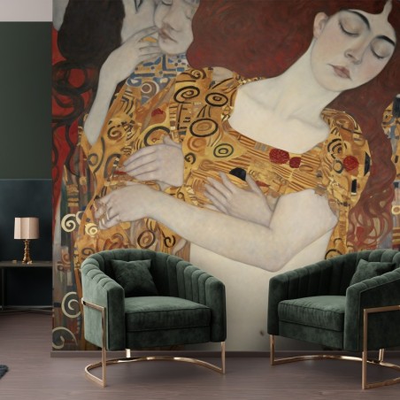 Fototapete - Kuss der Frauen Abstraktion - G. Klimt | Feeby