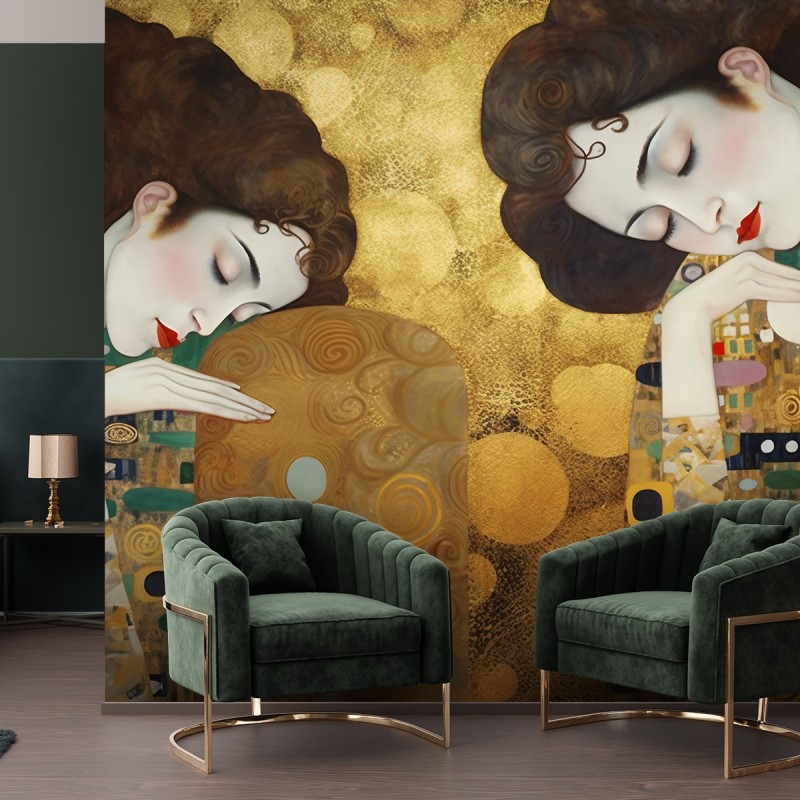 Fototapete - Bildnis einer Frau in Gold - G. Klimt | Feeby