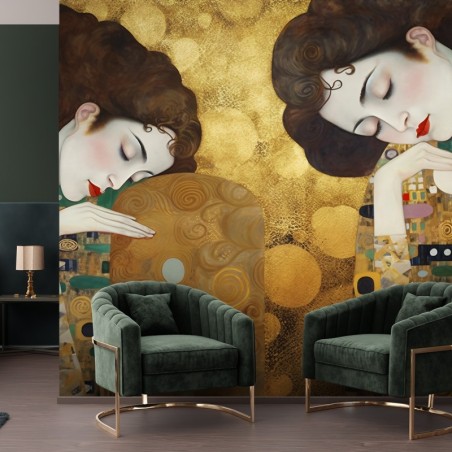 Fototapeta do sypialni - Portret kobiety w złocie - G. Klimt | FEEBY